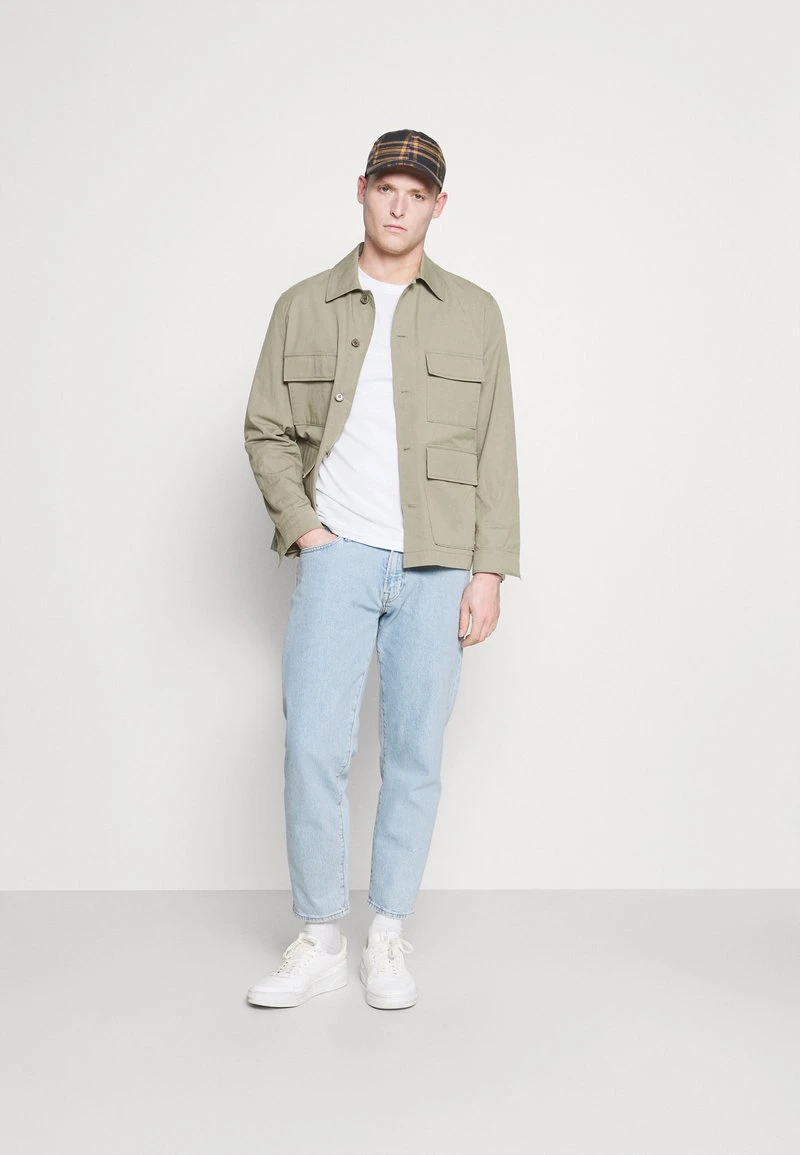 Pier One 5 PACK - Langarmshirt - White/dark Blu/grey 3 Pier One 5 PACK - Langarmshirt - White/dark Blu/grey