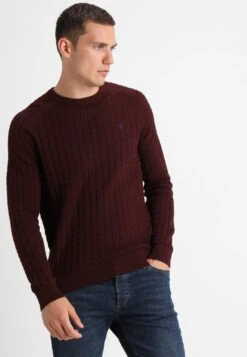 Pier One Strickpullover - Mottled Bordeaux -Pier One 299f670f1ac044398a81a9d31b2f4776 1