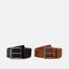 Pier One 2 PACK UNISEX - Gürtel - Black/cognac -Pier One 2f8356d00e94424e9b370f49a86d96f0