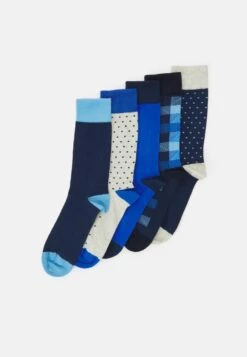 Pier One 5 PACK - Socken - Yellow/dark Blue/grey -Pier One 580acb82325f4f248c45bf41b74d44c3 1