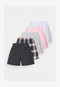 Pier One 5 PACK - Boxershorts - Blue/dark Blue/pink - -Pier One 9fb699084db745fb82f3afe419449e07