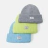 Pier One UNISEX 3 PACK - Mütze - Grey, Neon Green, Light Blue -Pier One a6d4d1e9448d49d29e1f261472915c8c