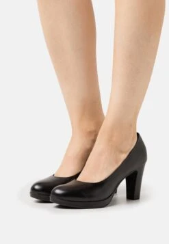 Pier One LEATHER - Plateaupumps - Black