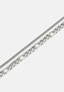 Pier One UNISEX 2 PACK - Halskette - Silver-coloured -Pier One cf6f08890df94452960c4e8f7f3ae2ef