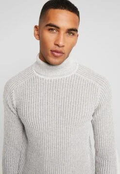 Pier One Strickpullover - 111 - Mottled Light Grey -Pier One d1774a40fde44346aea6a7dd67f4ca51