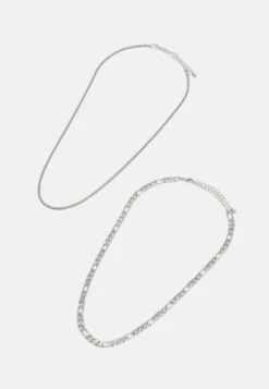 Pier One UNISEX 2 PACK - Halskette - Silver-coloured -Pier One dc536fad5c54433bbebbb500401f9c06 1