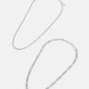 Pier One UNISEX 2 PACK - Halskette - Silver-coloured -Pier One dc536fad5c54433bbebbb500401f9c06