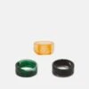 Pier One 3 PACK - Ring - Black/green/orange -Pier One e0e17c68eb394d738bc8f7b1176a270e
