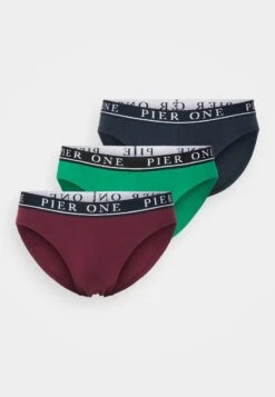 Pier One BRANDED WAISTBAND BRIEFS 3 PACK - Slip - Dark Blue /green/bordeaux 12 Pier One BRANDED WAISTBAND BRIEFS 3 PACK - Slip - Dark Blue /green/bordeaux -Pier One e4133ac12af345d2ba6dfa134f8b50cd